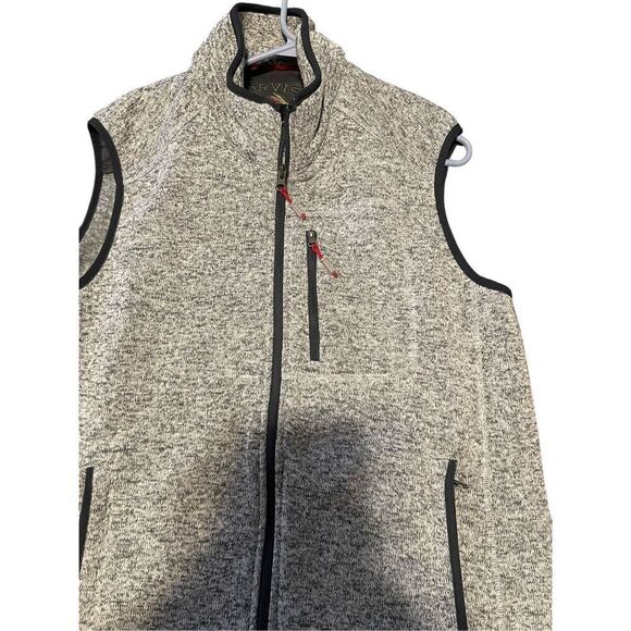 Orvis Mens Gray Heather Full Zip Fleece Sweater Vest Size Large - Picture 7 of 11
